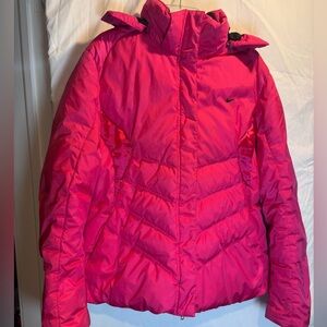 Women’s Y2K Nike Pink and Black Puffer Jacket XL